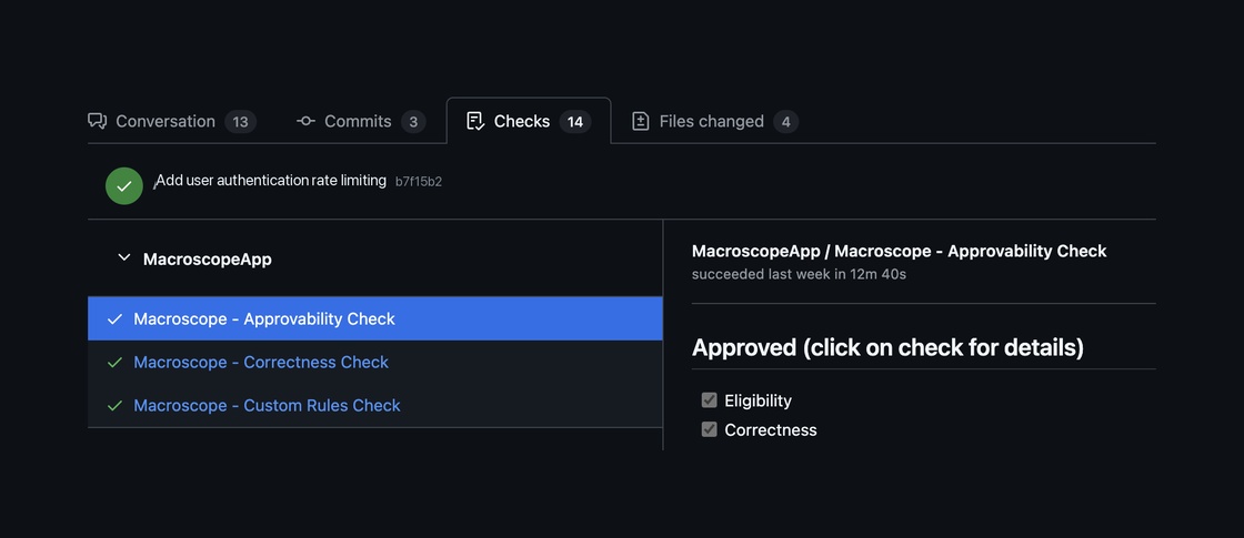 Automatic approvals screenshot